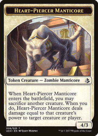 Heart-Piercer Manticore Token [Amonkhet Tokens] | Fandemonia Ltd