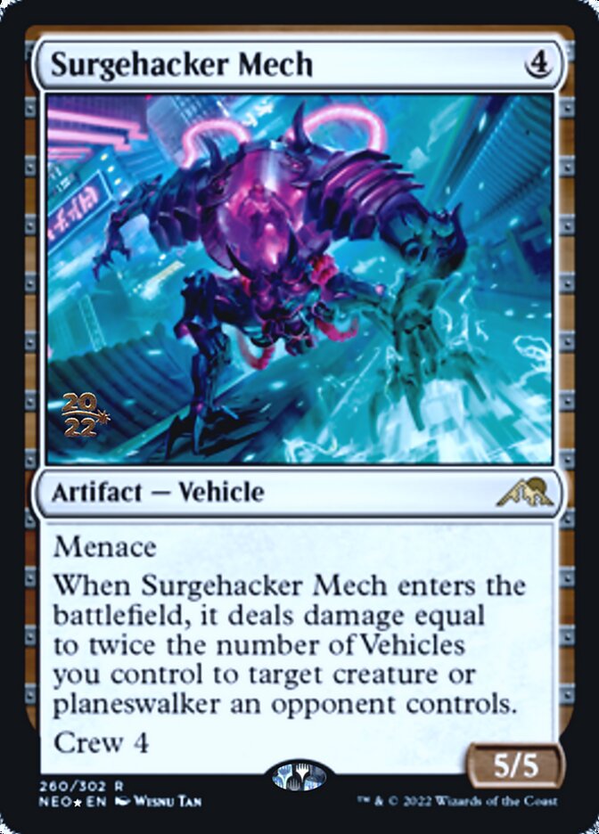 Surgehacker Mech [Kamigawa: Neon Dynasty Prerelease Promos] | Fandemonia Ltd