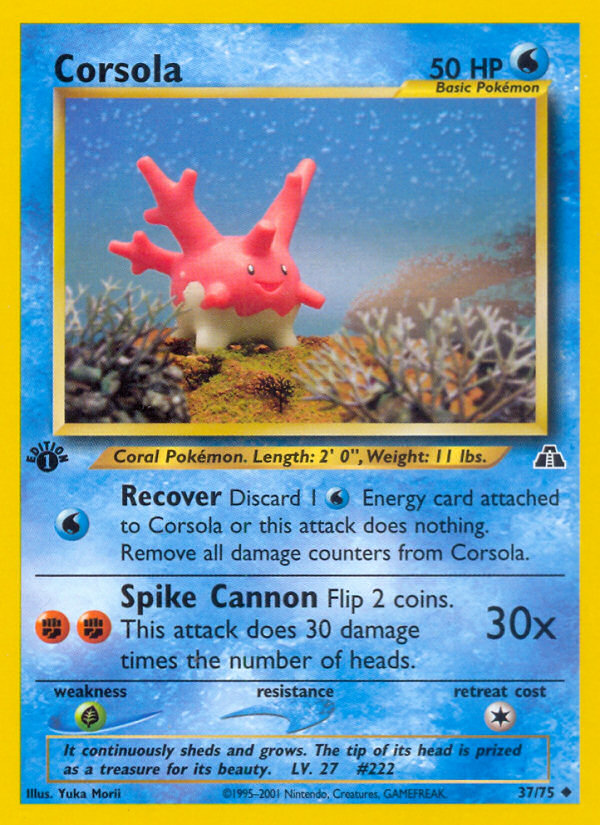 Corsola (37/75) [Neo Discovery 1st Edition] | Fandemonia Ltd