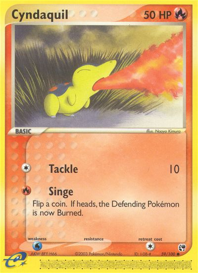 Cyndaquil (59/100) [EX: Sandstorm] | Fandemonia Ltd