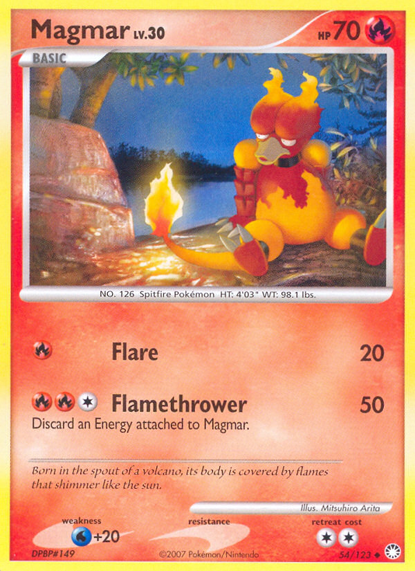 Magmar (54/123) [Diamond & Pearl: Mysterious Treasures] | Fandemonia Ltd