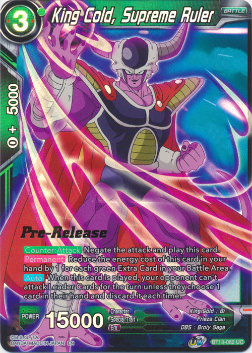 King Cold, Supreme Ruler (BT13-082) [Supreme Rivalry Prerelease Promos] | Fandemonia Ltd