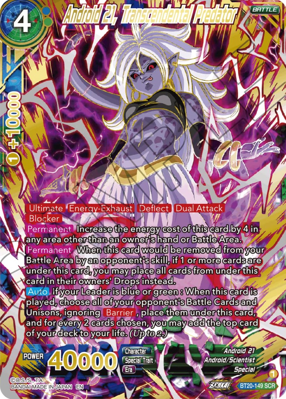 Android 21, Transcendental Predator (SPR) (BT20-149) [Power Absorbed] | Fandemonia Ltd