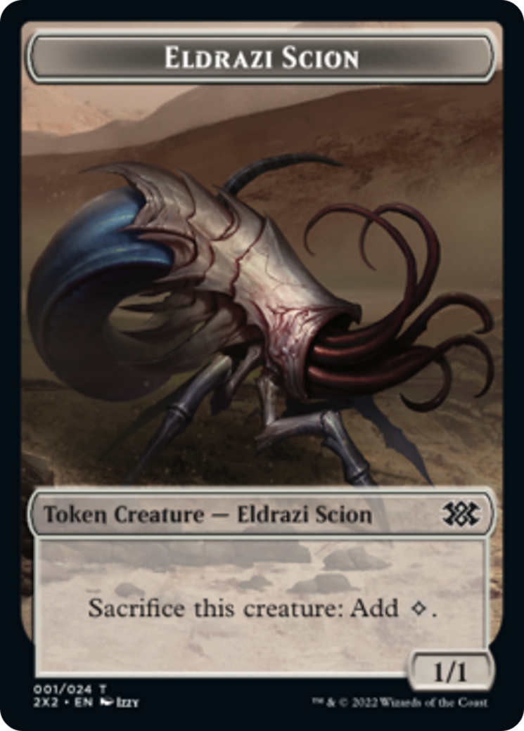 Zombie // Eldrazi Scion Double-sided Token [Double Masters 2022 Tokens] | Fandemonia Ltd