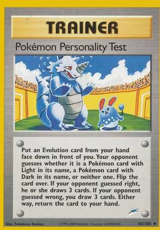 Pokemon Personality Test (102/105) [Neo Destiny Unlimited] | Fandemonia Ltd