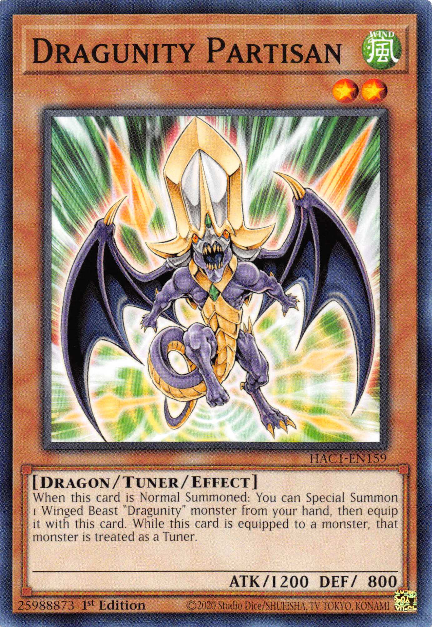 Dragunity Partisan (Duel Terminal) [HAC1-EN159] Parallel Rare | Fandemonia Ltd