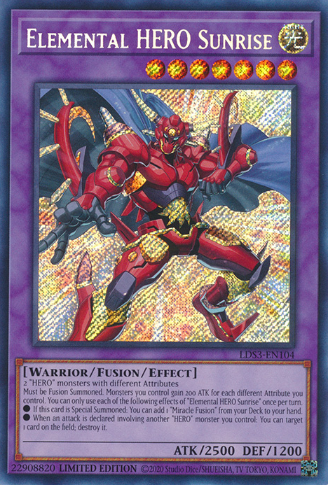 Elemental HERO Sunrise [LDS3-EN104] Secret Rare | Fandemonia Ltd