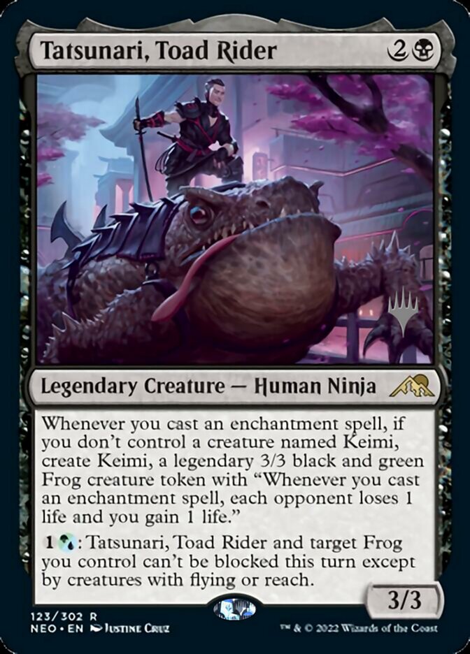 Tatsunari, Toad Rider (Promo Pack) [Kamigawa: Neon Dynasty Promos] | Fandemonia Ltd