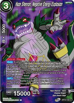 Haze Shenron, Negative Energy Explosion (BT14-133) [Cross Spirits] | Fandemonia Ltd