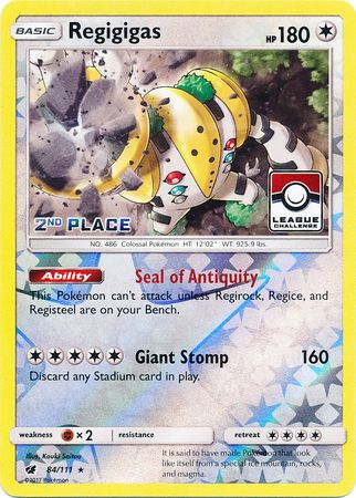 Regigigas (84/111) (League Promo 2nd Place) [Sun & Moon: Crimson Invasion] | Fandemonia Ltd