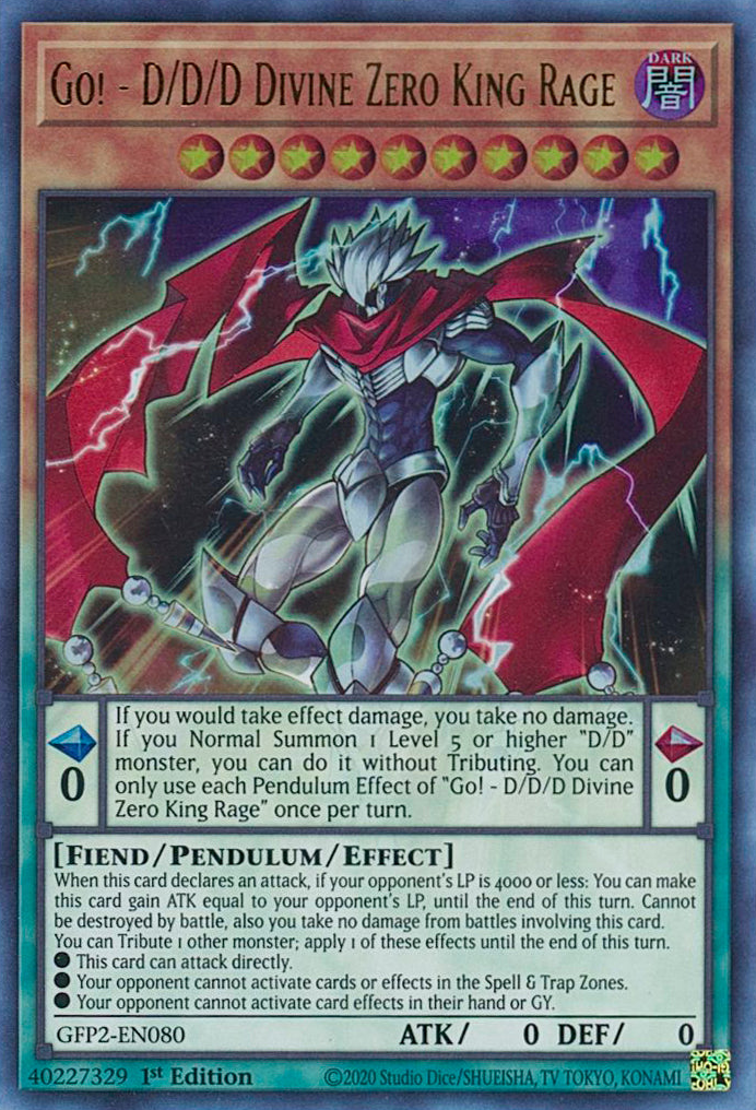 Go! - D/D/D Divine Zero King Rage [GFP2-EN080] Ultra Rare | Fandemonia Ltd