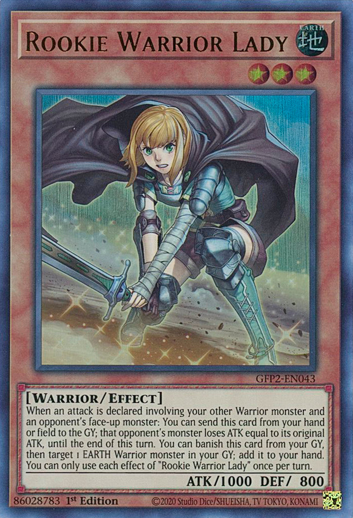 Rookie Warrior Lady [GFP2-EN043] Ultra Rare | Fandemonia Ltd