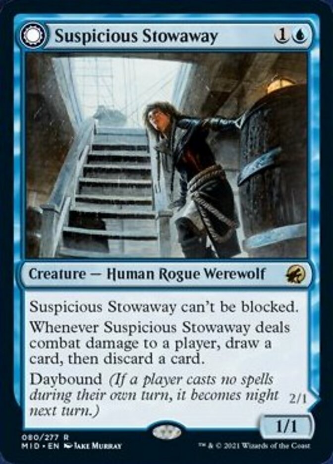 Suspicious Stowaway // Seafaring Werewolf [Innistrad: Midnight Hunt] | Fandemonia Ltd