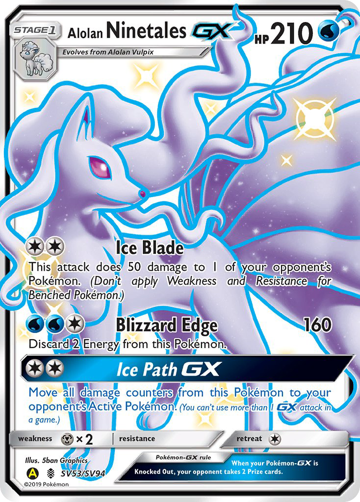 Alolan Ninetales GX (SV53/SV94) [Sun & Moon: Hidden Fates - Shiny Vault] | Fandemonia Ltd