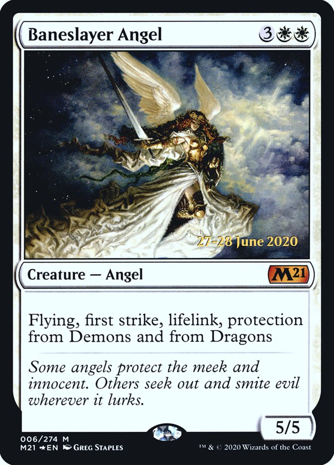 Baneslayer Angel  [Core Set 2021 Prerelease Promos] | Fandemonia Ltd