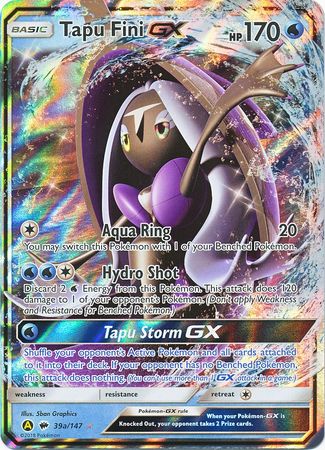 Tapu Fini GX (39/147) (Alternate card) (Jumbo Card) [Sun & Moon: Burning Shadows] | Fandemonia Ltd