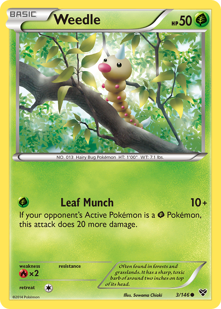 Weedle (3/146) [XY: Base Set] | Fandemonia Ltd