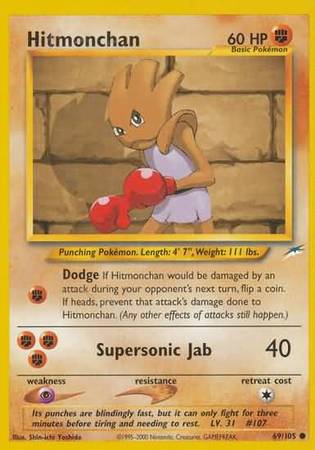 Hitmonchan (69/105) [Neo Destiny Unlimited] | Fandemonia Ltd