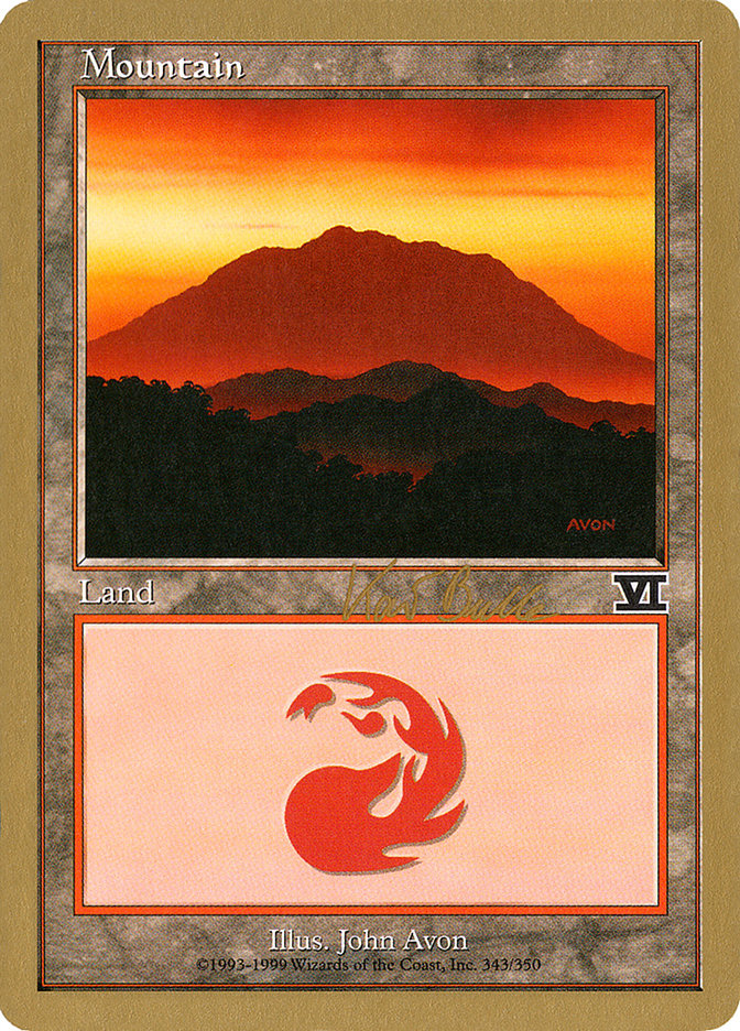 Mountain (kb343) (Kai Budde) [World Championship Decks 1999] | Fandemonia Ltd