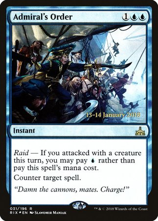 Admiral's Order [Rivals of Ixalan Promos] | Fandemonia Ltd