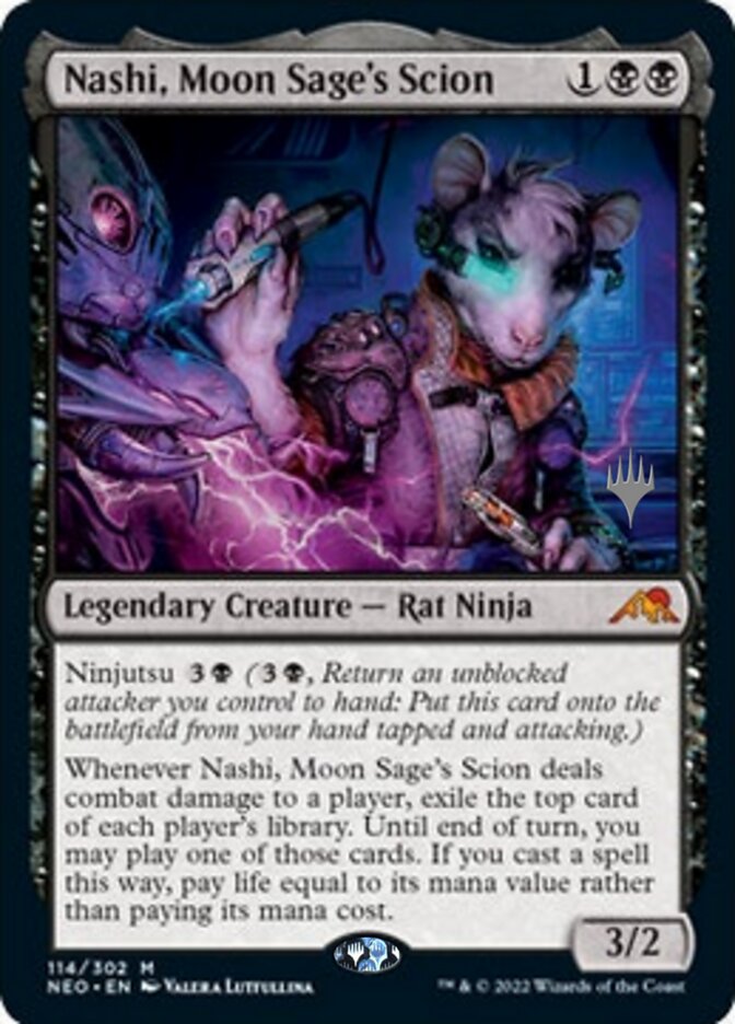 Nashi, Moon Sage's Scion (Promo Pack) [Kamigawa: Neon Dynasty Promos] | Fandemonia Ltd