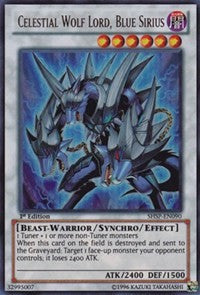 Celestial Wolf Lord, Blue Sirius [SHSP-EN090] Ultra Rare | Fandemonia Ltd