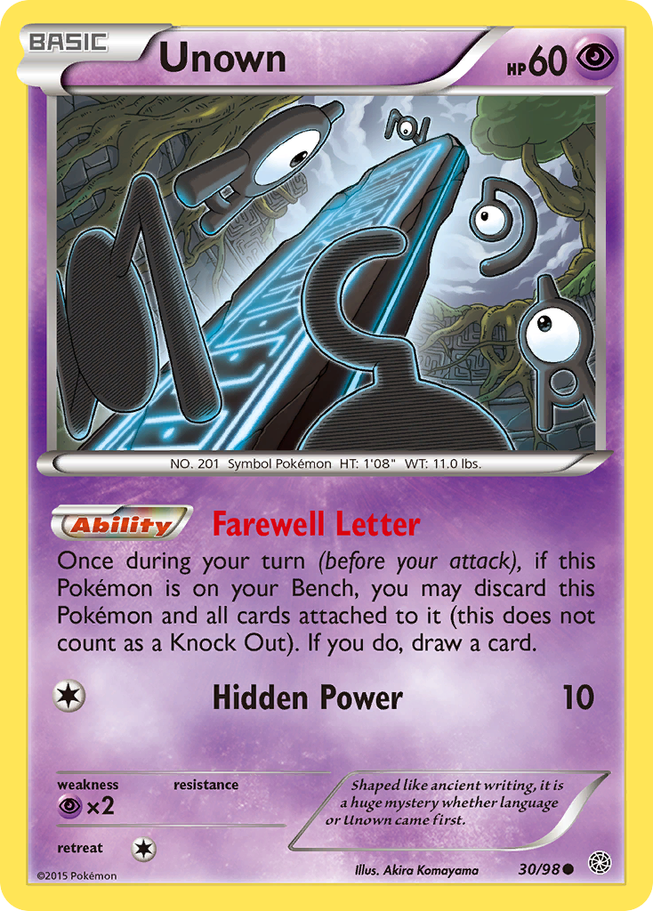 Unown (30/98) [XY: Ancient Origins] | Fandemonia Ltd