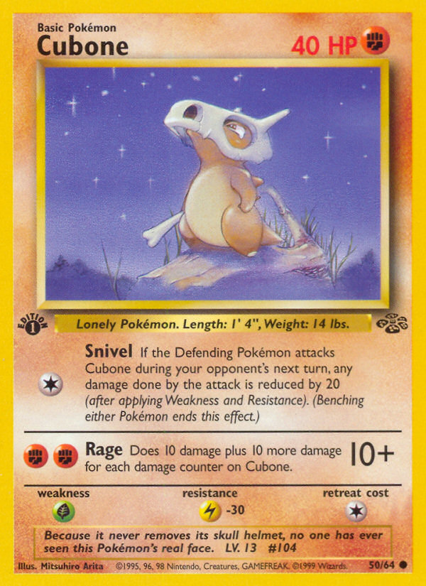 Cubone (50/64) [Jungle 1st Edition] | Fandemonia Ltd