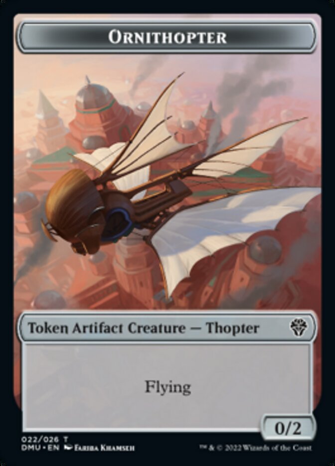 Bird (002) // Ornithopter Double-sided Token [Dominaria United Tokens] | Fandemonia Ltd