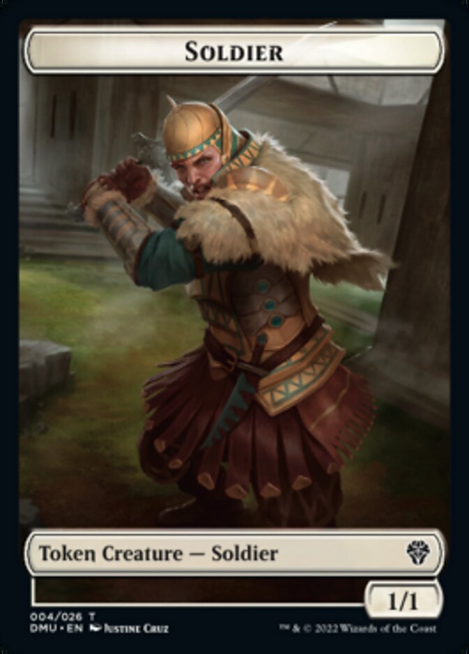 Soldier // Beast Double-sided Token [Dominaria United Tokens] | Fandemonia Ltd