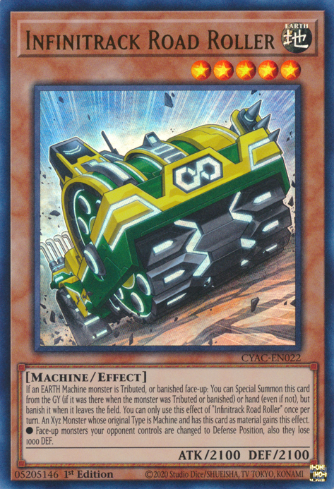 Infinitrack Road Roller [CYAC-EN022] Ultra Rare | Fandemonia Ltd