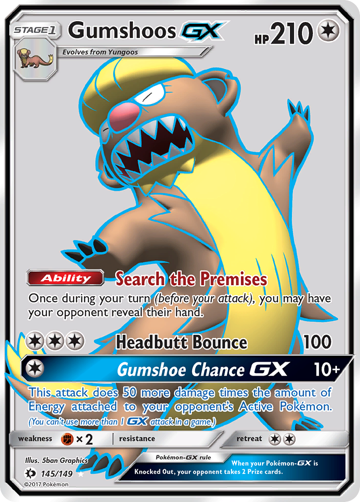 Gumshoos GX (145/149) [Sun & Moon: Base Set] | Fandemonia Ltd