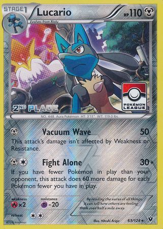 Lucario (63/124) (League Promo 2nd Place) [XY: Fates Collide] | Fandemonia Ltd