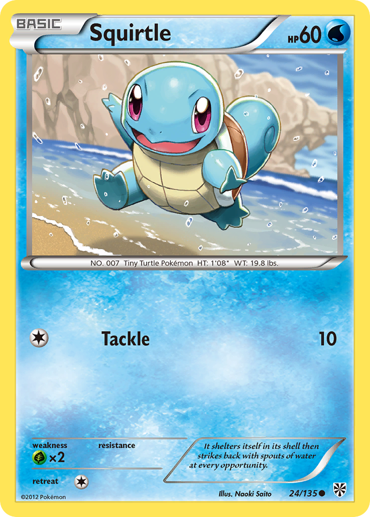 Squirtle (24/135) [Black & White: Plasma Storm] | Fandemonia Ltd