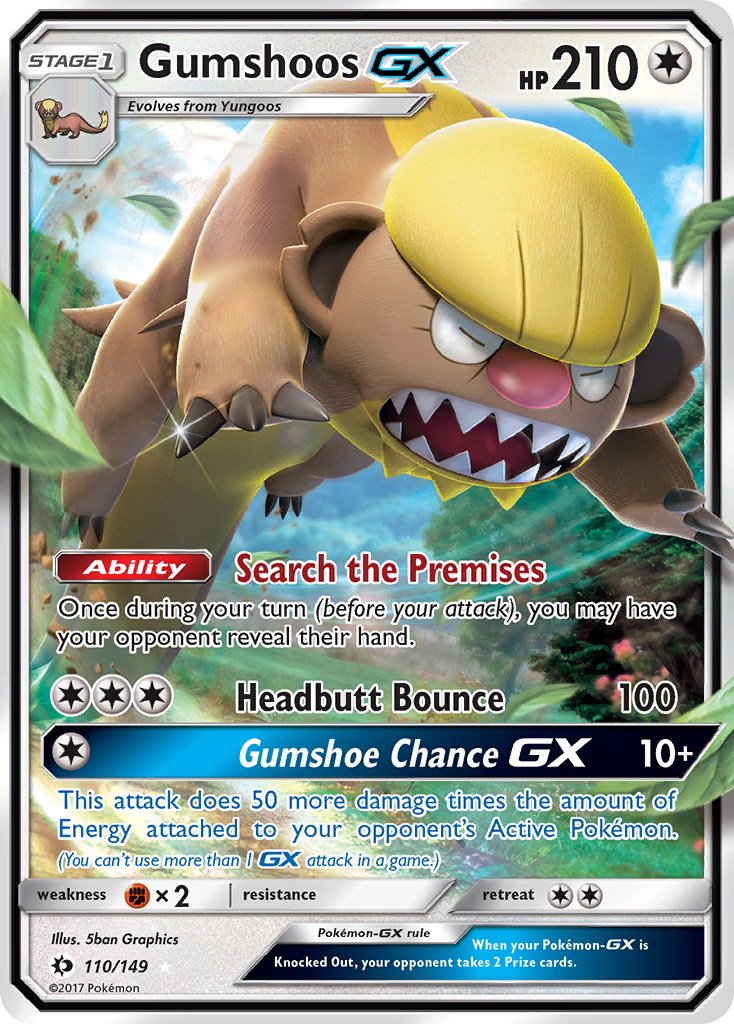 Gumshoos GX (110/149) [Sun & Moon: Base Set] | Fandemonia Ltd