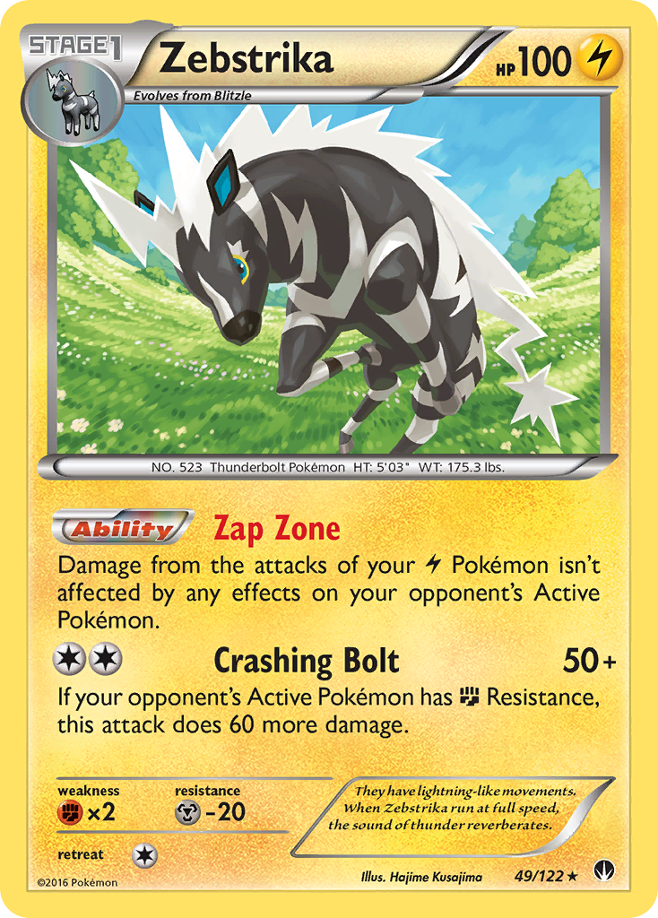 Zebstrika (49/122) [XY: BREAKpoint] | Fandemonia Ltd