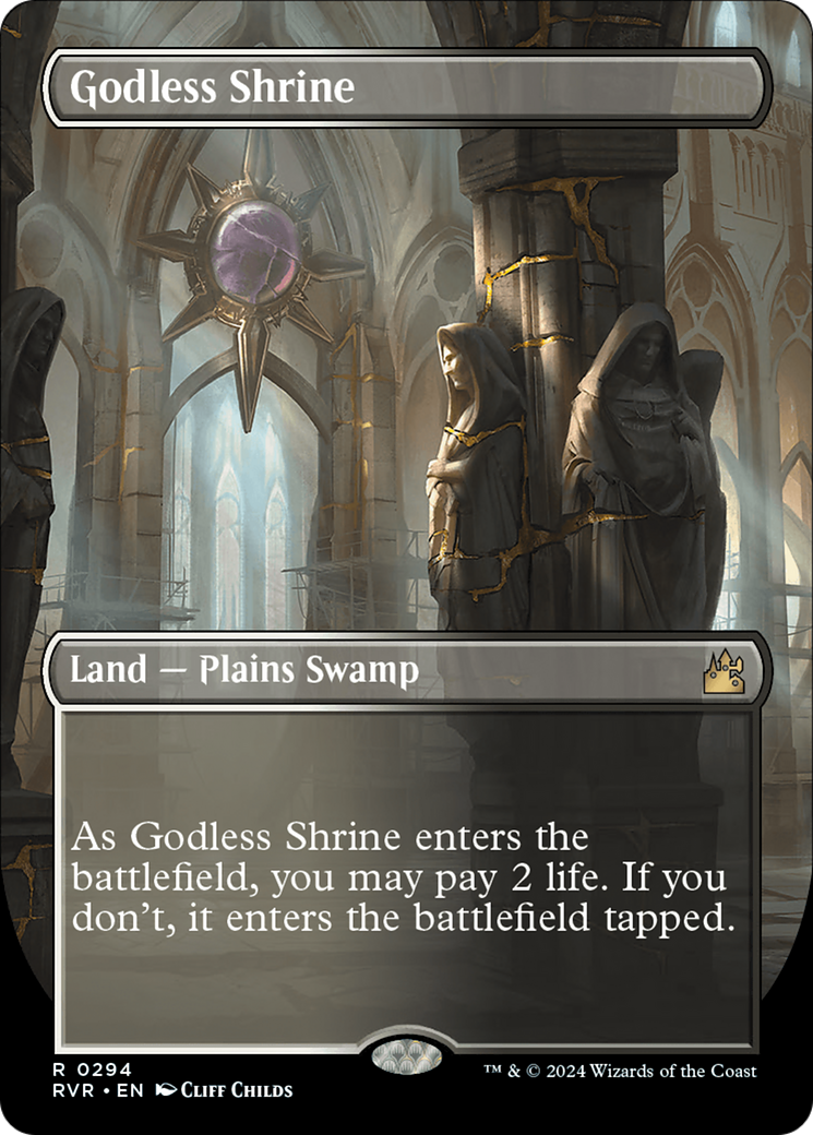 Godless Shrine (Borderless) [Ravnica Remastered] | Fandemonia Ltd