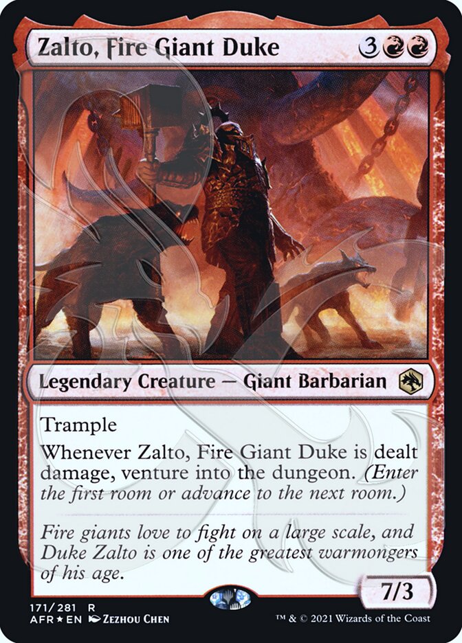 Zalto, Fire Giant Duke (Ampersand Promo) [Dungeons & Dragons: Adventures in the Forgotten Realms Promos] | Fandemonia Ltd