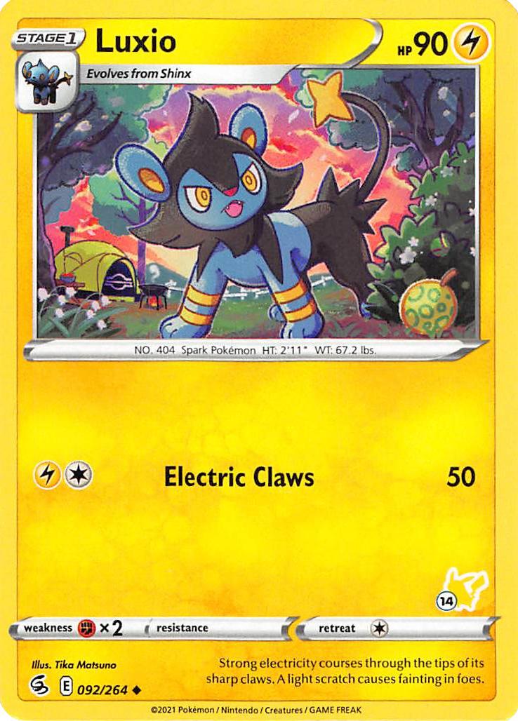 Luxio (092/264) (Pikachu Stamp #14) [Battle Academy 2022] | Fandemonia Ltd