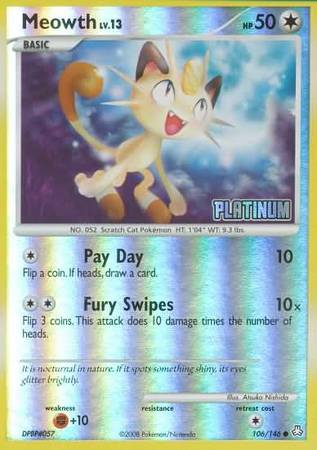 Meowth (106/146) [Burger King Promos: 2009 Collection] | Fandemonia Ltd