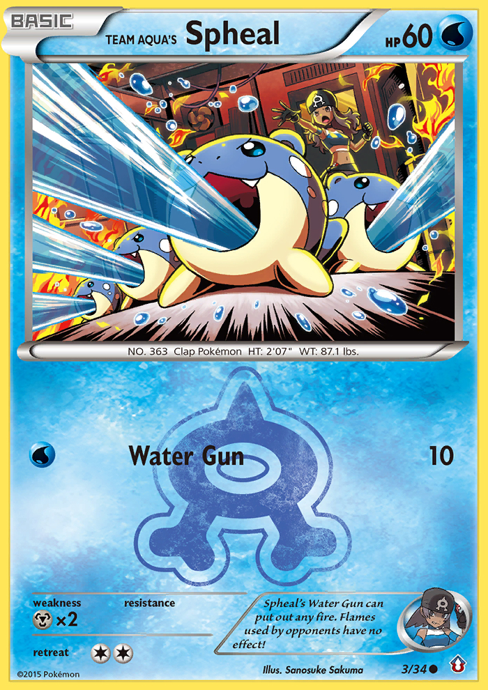 Team Aqua's Spheal (3/34) [XY: Double Crisis] | Fandemonia Ltd