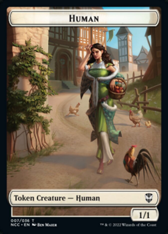 Eldrazi Spawn // Human Double-sided Token [Streets of New Capenna Commander Tokens] | Fandemonia Ltd