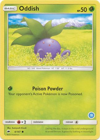 Oddish (4/147) (Deck Exclusive #11) [Sun & Moon: Trainer Kit - Alolan Ninetales] | Fandemonia Ltd