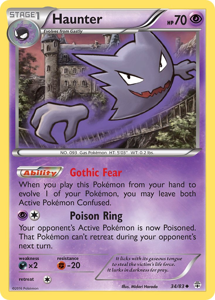 Haunter (34/83) [XY: Generations] | Fandemonia Ltd