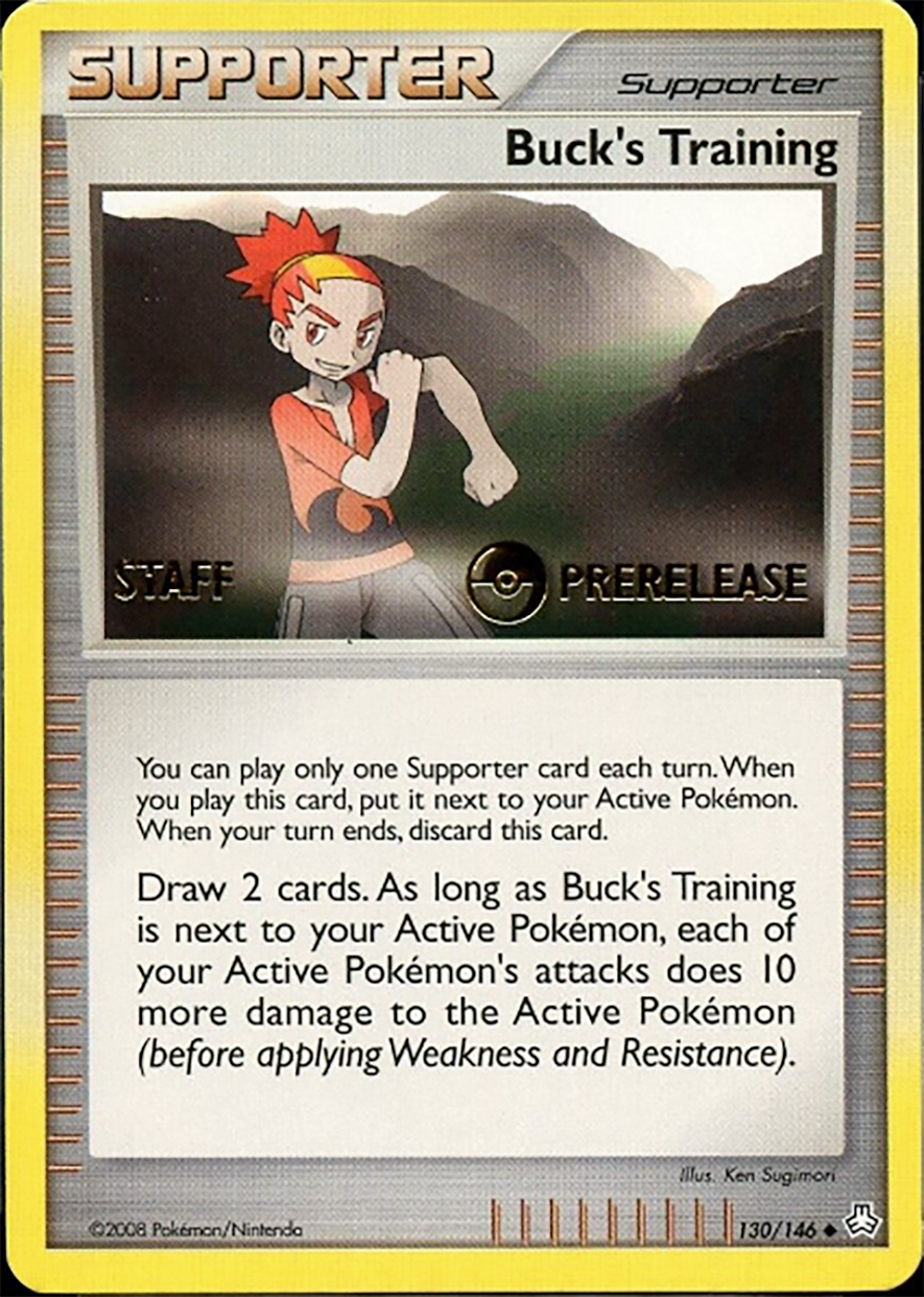 Buck's Training (130/146) (Staff Prerelease Promo) [Diamond & Pearl: Legends Awakened] | Fandemonia Ltd