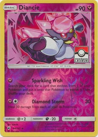 Diancie (94/147) (League Promo) [Sun & Moon: Burning Shadows] | Fandemonia Ltd