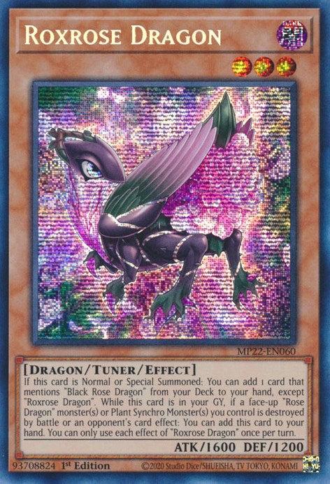 Roxrose Dragon [MP22-EN060] Prismatic Secret Rare | Fandemonia Ltd