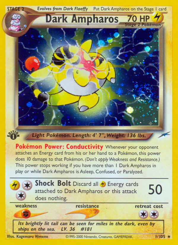 Dark Ampharos (1/105) [Neo Destiny 1st Edition] | Fandemonia Ltd