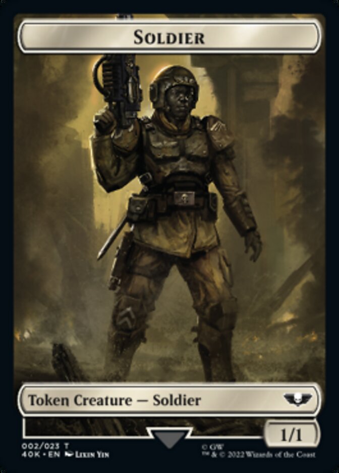 Soldier (002) // Zephyrim Double-sided Token [Universes Beyond: Warhammer 40,000 Tokens] | Fandemonia Ltd