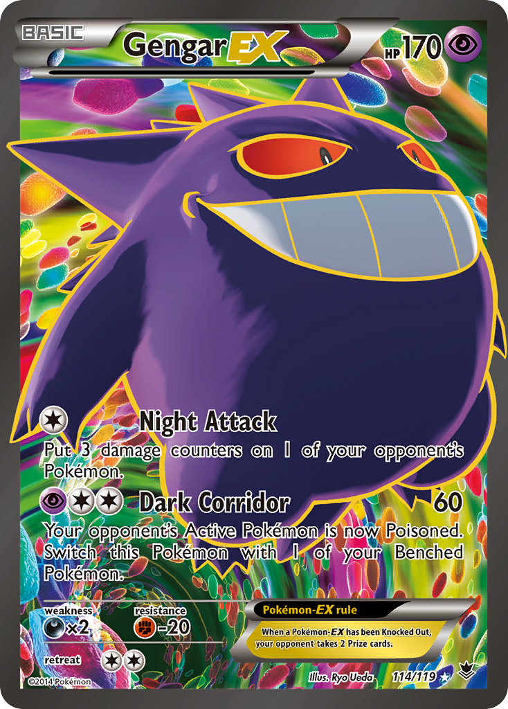 Gengar EX (114/119) [XY: Phantom Forces] | Fandemonia Ltd